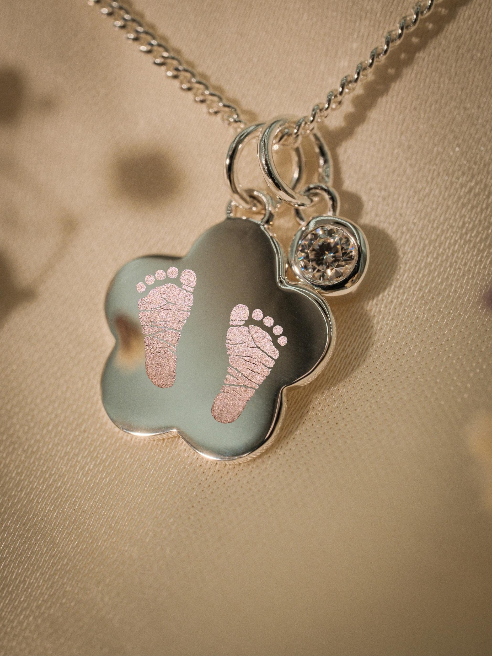 Fußabdruck Halskette – Élise (925 Silber)