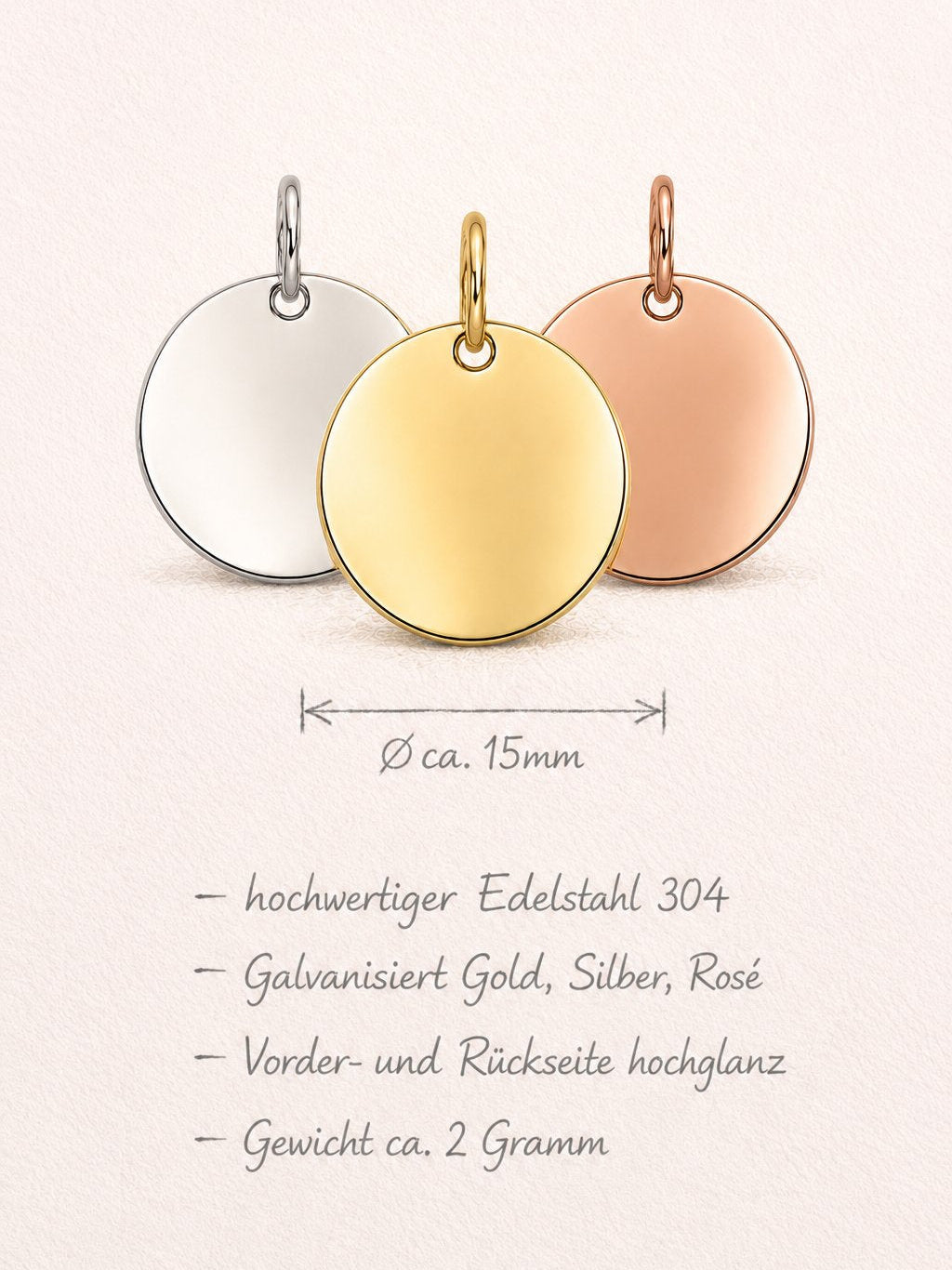 Babyfuß Halskette Lina (Edelstahl 304)