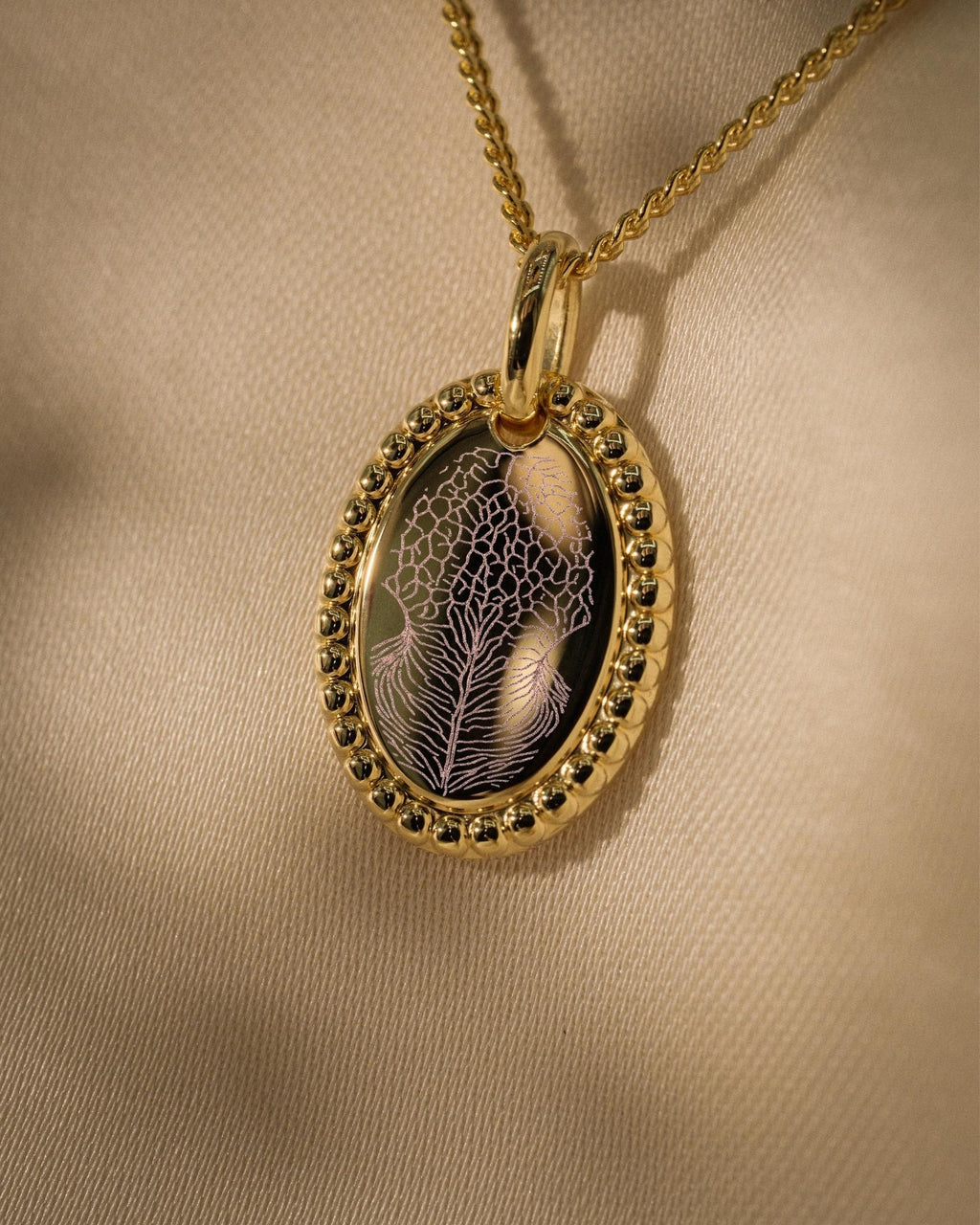 Nasenabdruck Halskette – Valentina (14k vergoldet)