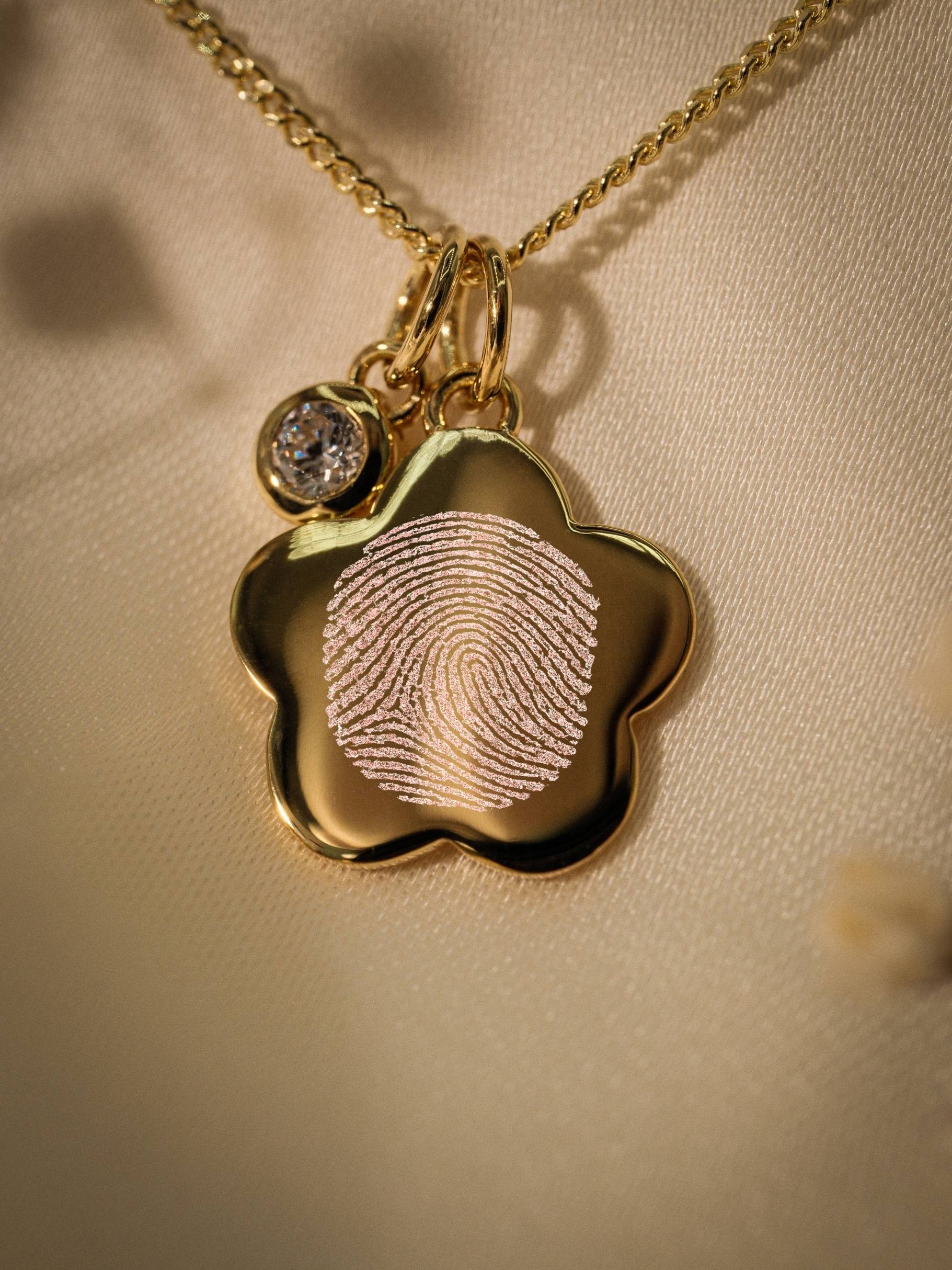 Fingerabdruck Halskette – Élise (14k vergoldet)