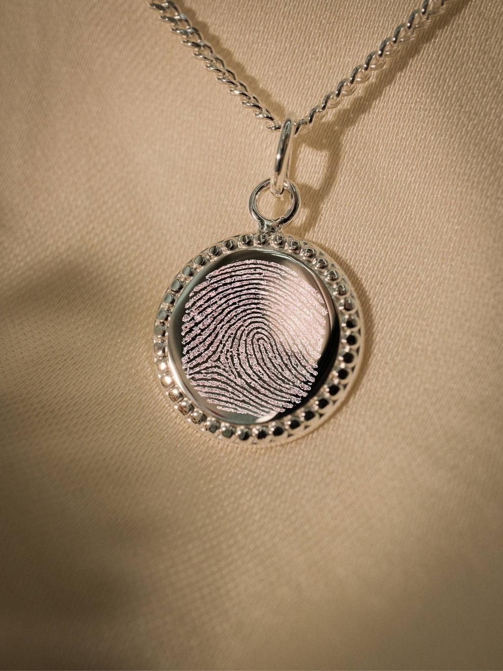 Fingerabdruck Halskette – Lumière (925 Silber)
