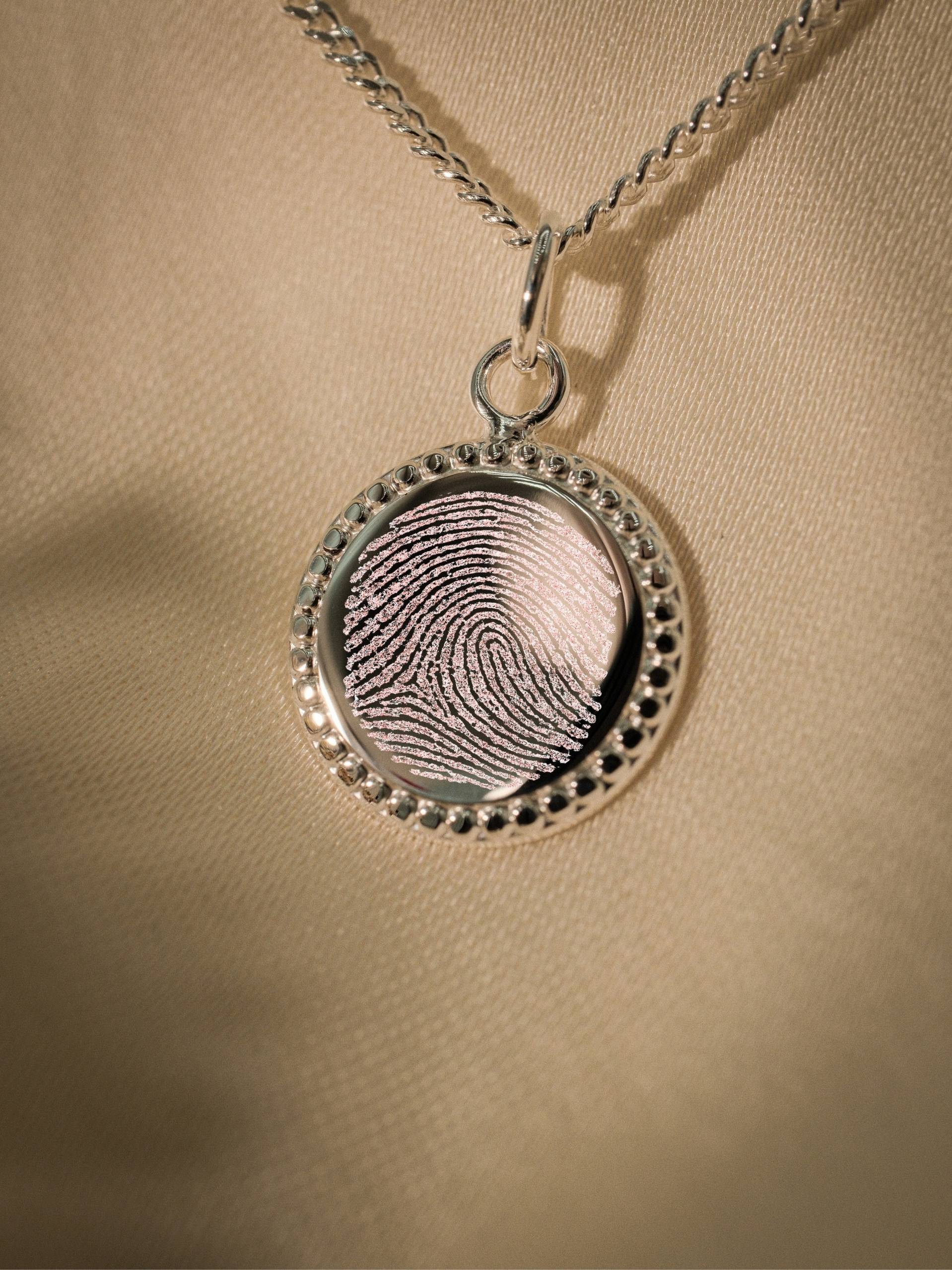 Fingerabdruck Halskette – Lumière (925 Silber)