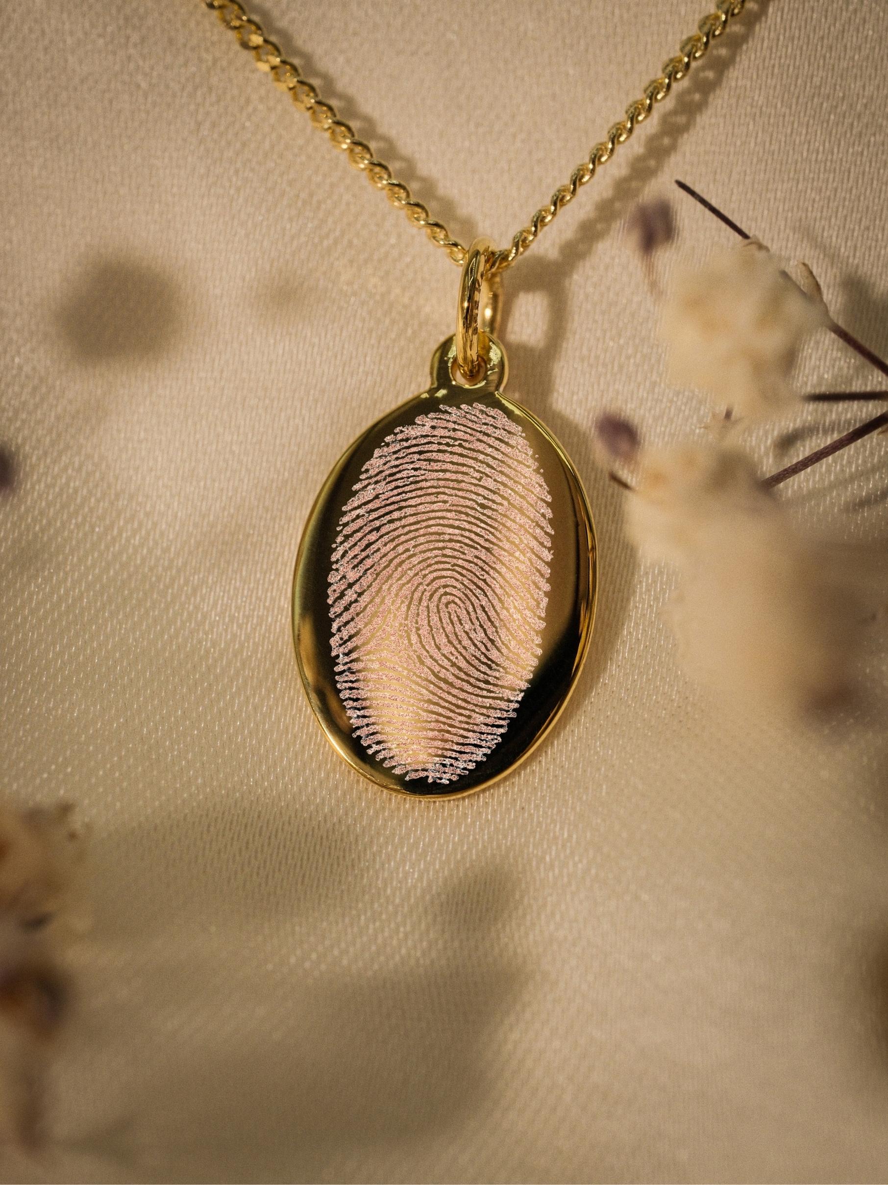 Fingerabdruck Halskette – Mila (14k vergoldet)