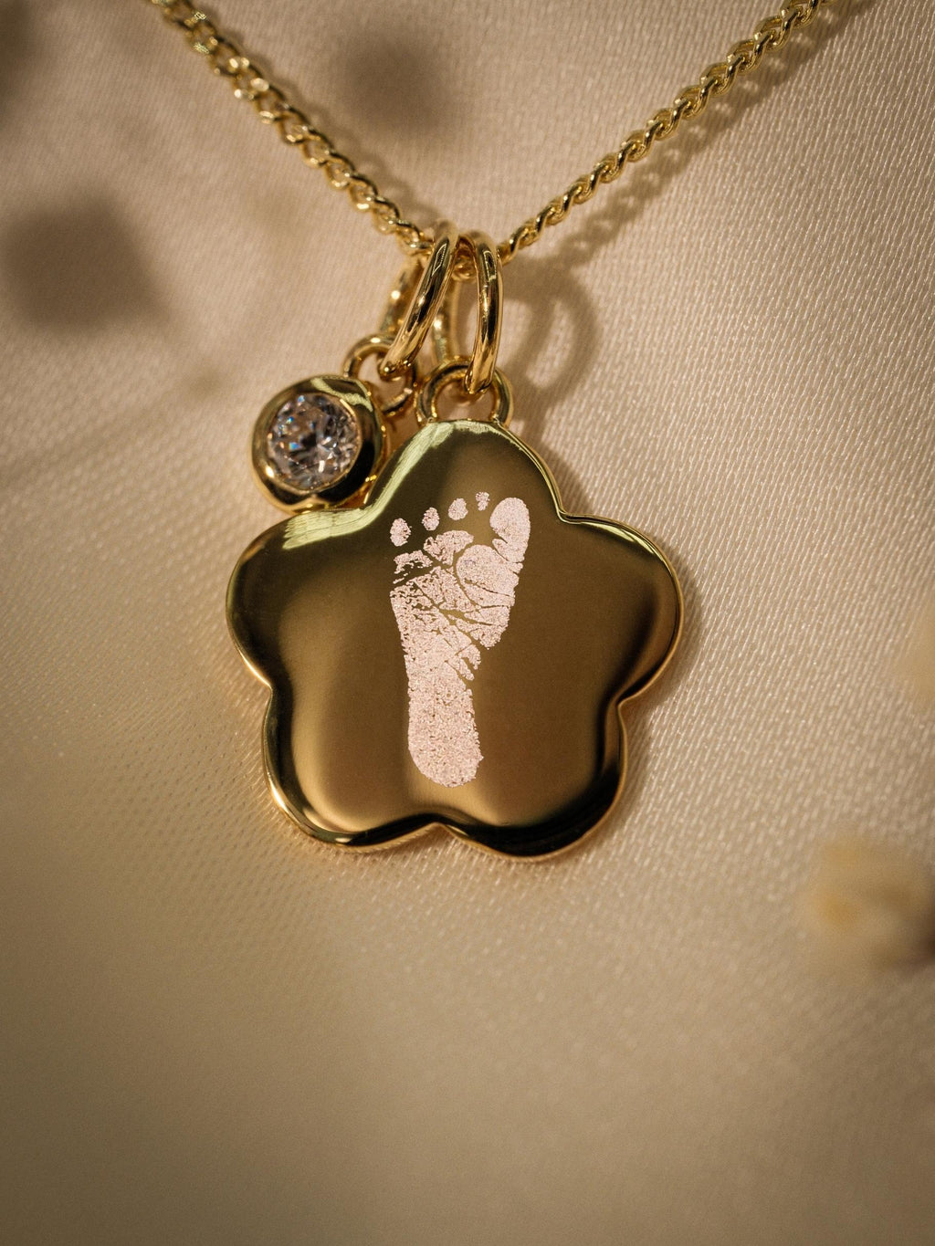 Fußabdruck Halskette – Élise (14k vergoldet)