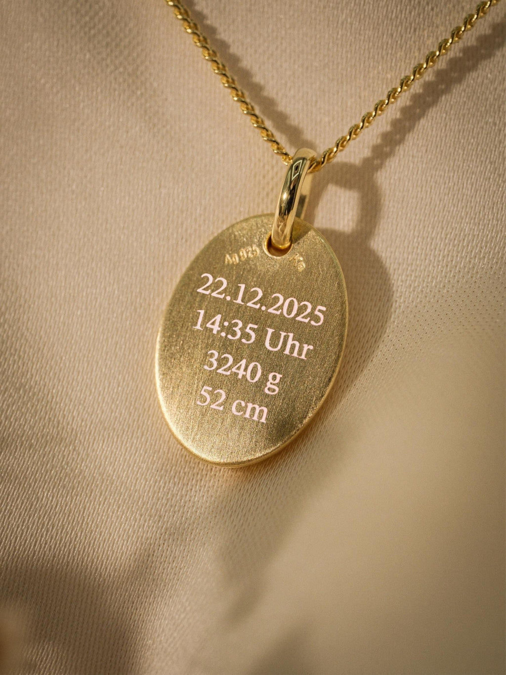 Handabdruck Halskette – Valentina (14k vergoldet)