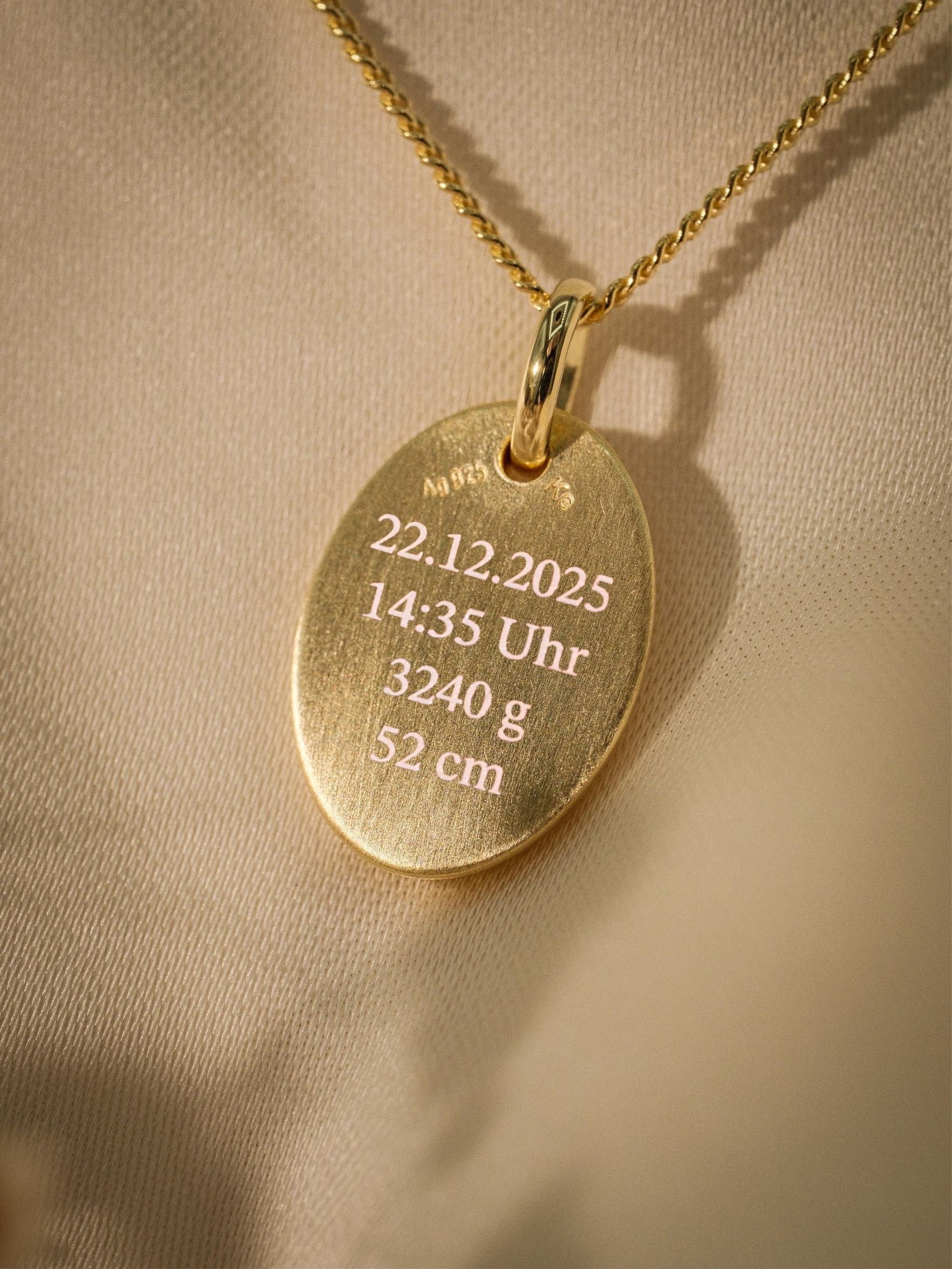 Handabdruck Halskette – Valentina (14k vergoldet)