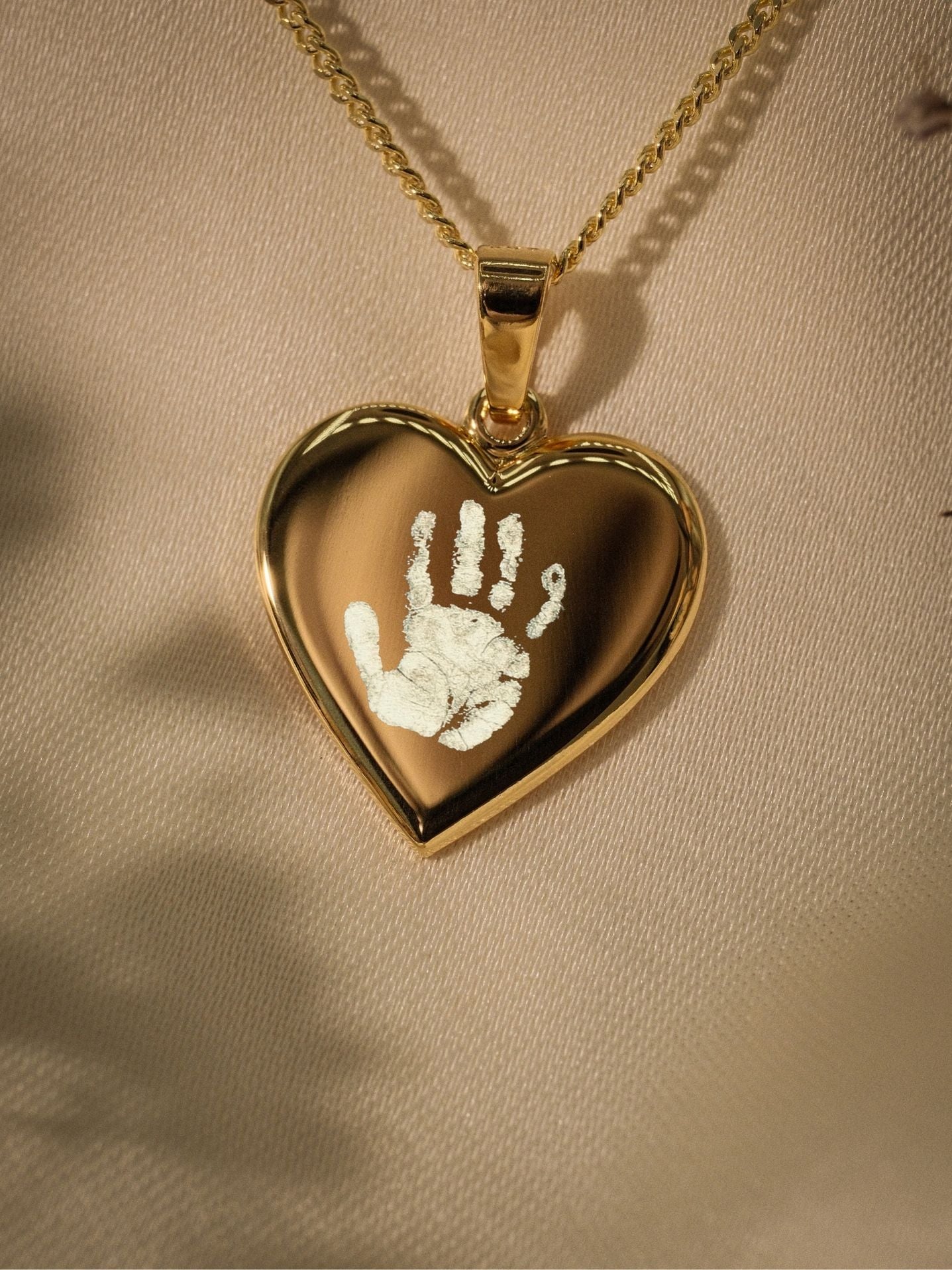 Handabdruck Halskette – Amélie (14k vergoldet)