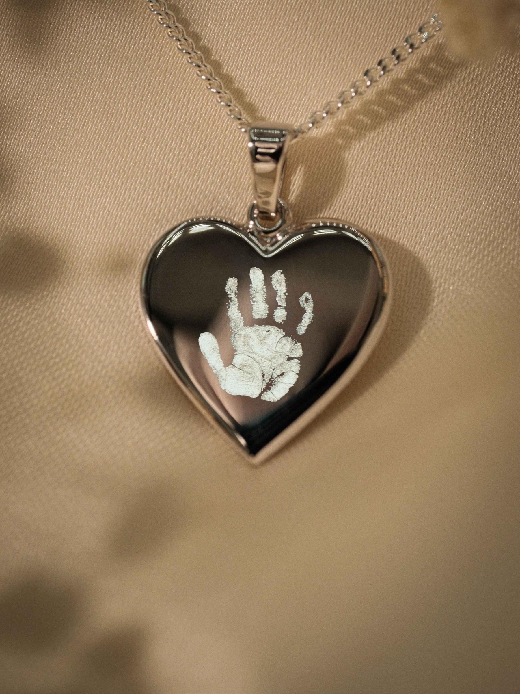 Handabdruck Halskette – Amélie (925 Silber)