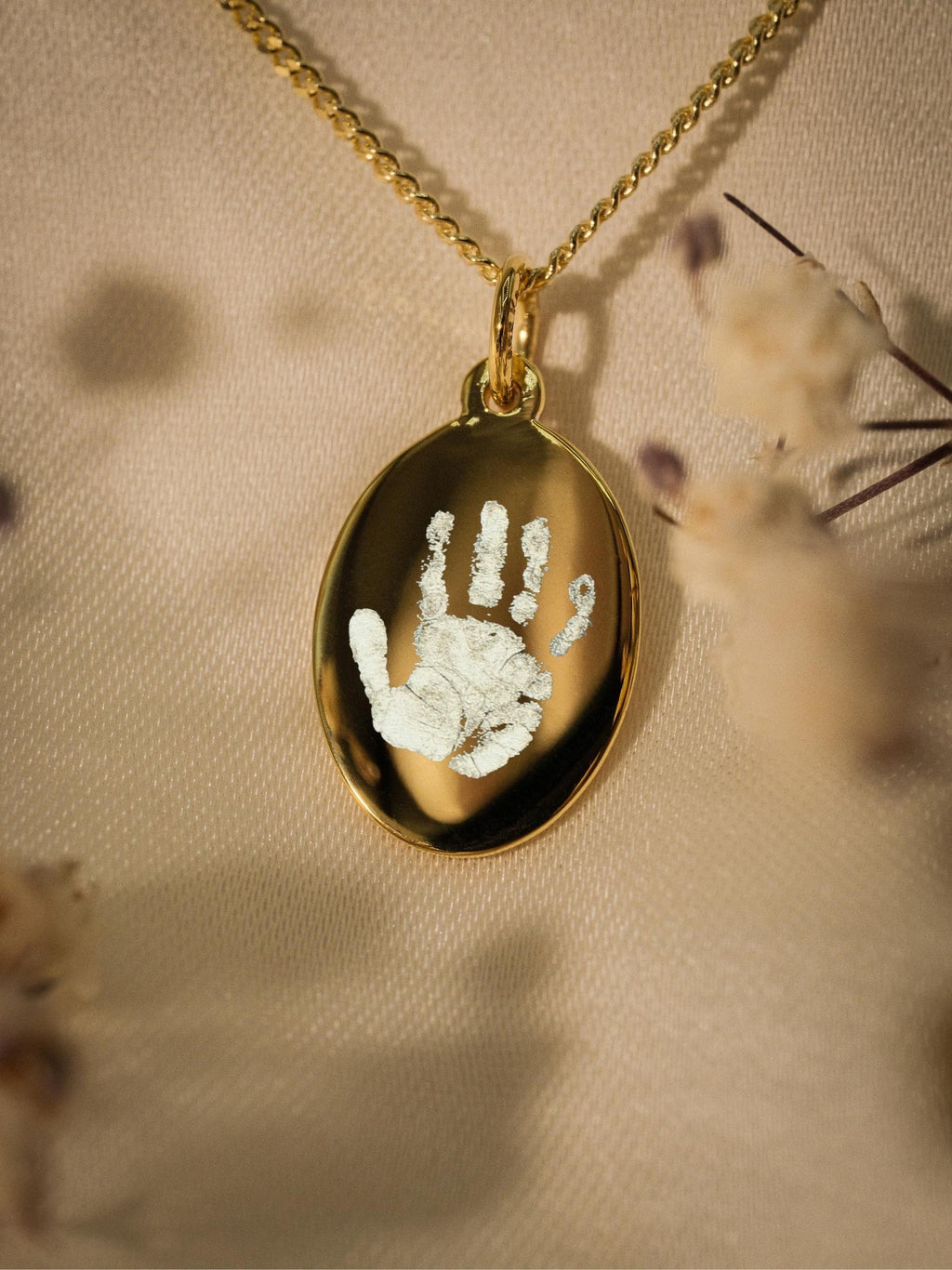 Handabdruck Halskette – Mila (14k vergoldet)