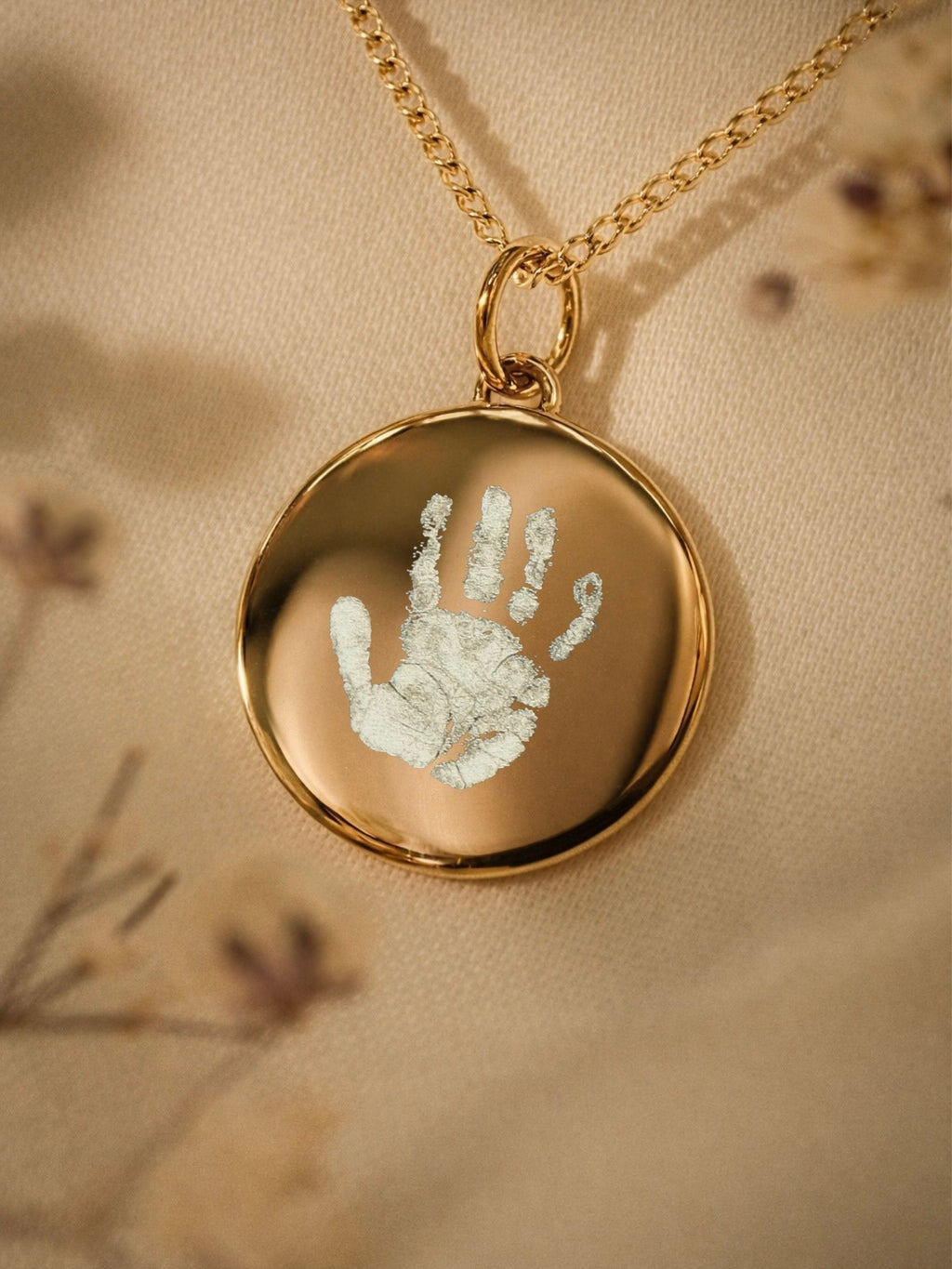Handabdruck Halskette – Naomi (14k vergoldet)