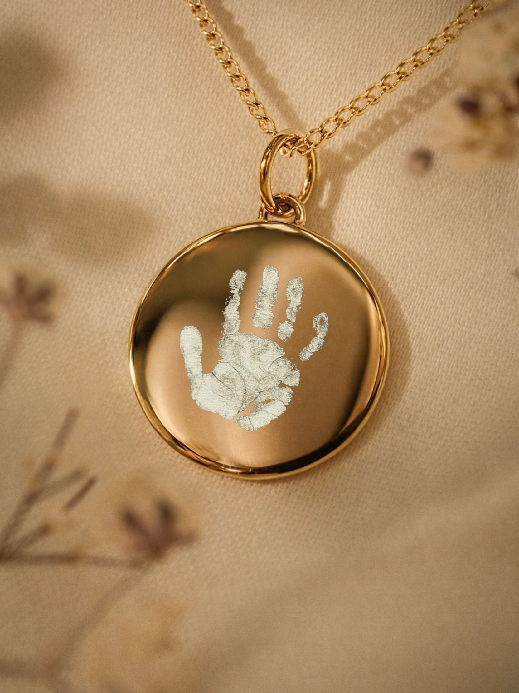 Handabdruck Halskette – Naomi (14k vergoldet)