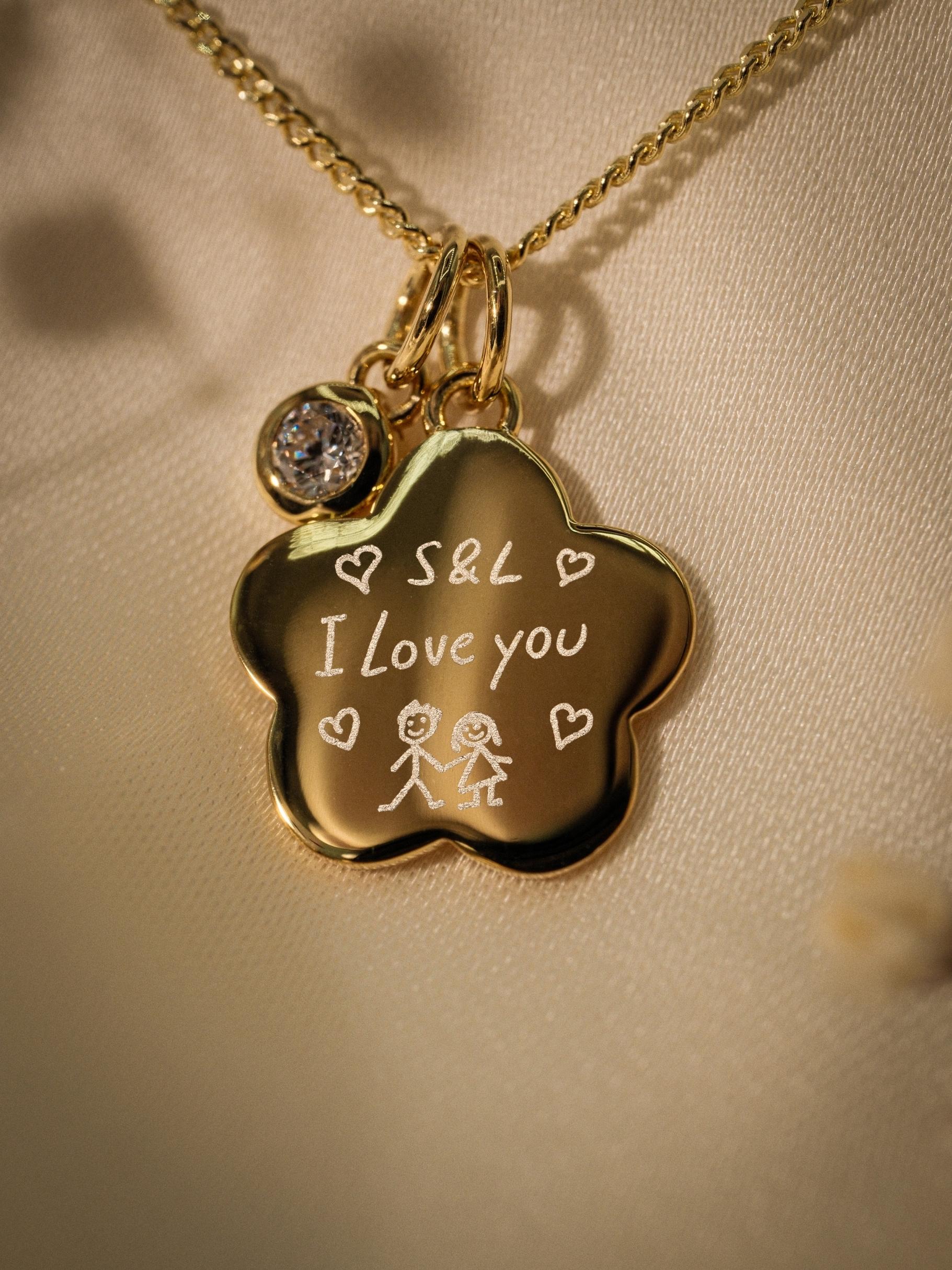 Handschrift Halskette – Élise (14k vergoldet)