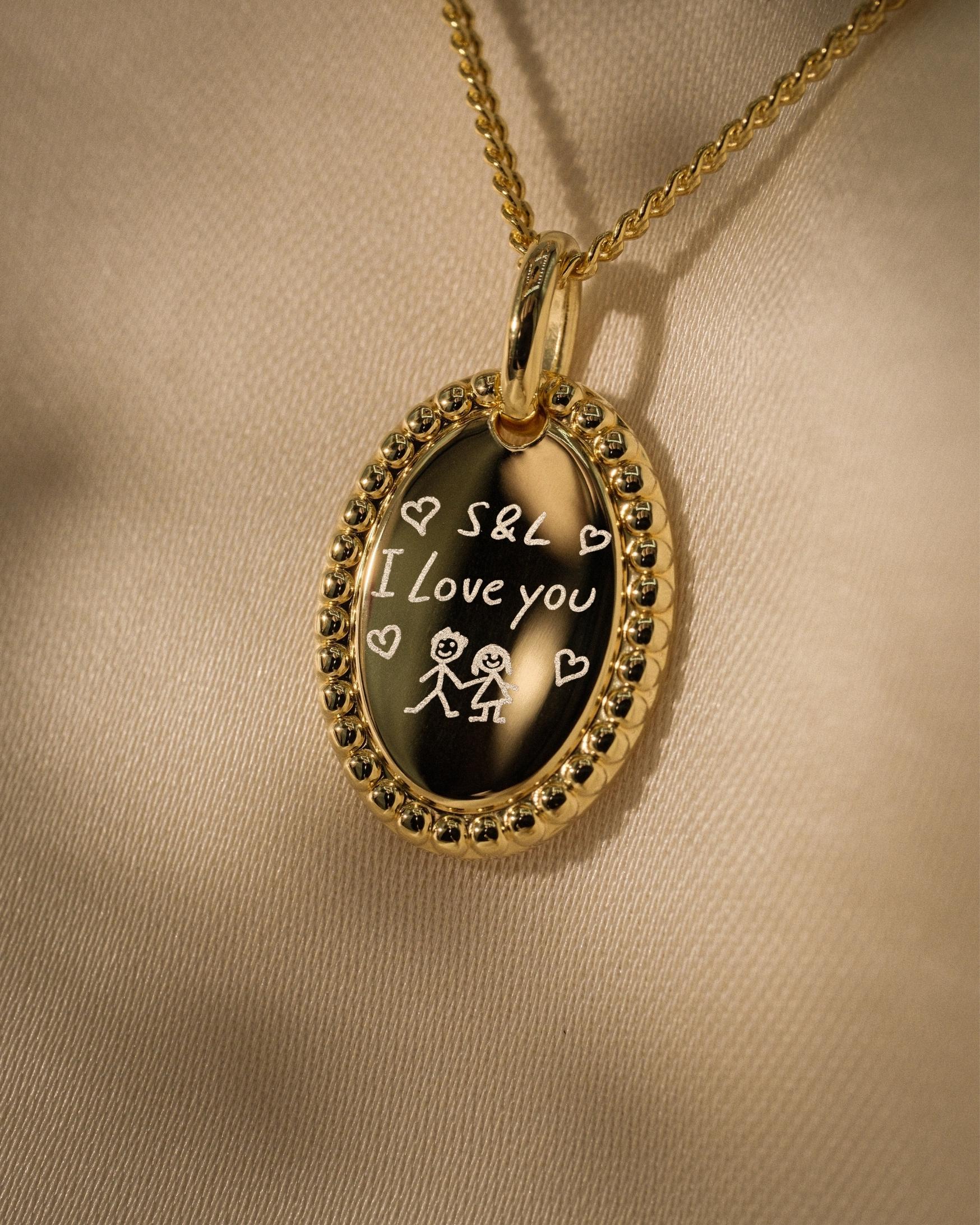 Handschrift Halskette – Valentina (14k vergoldet)