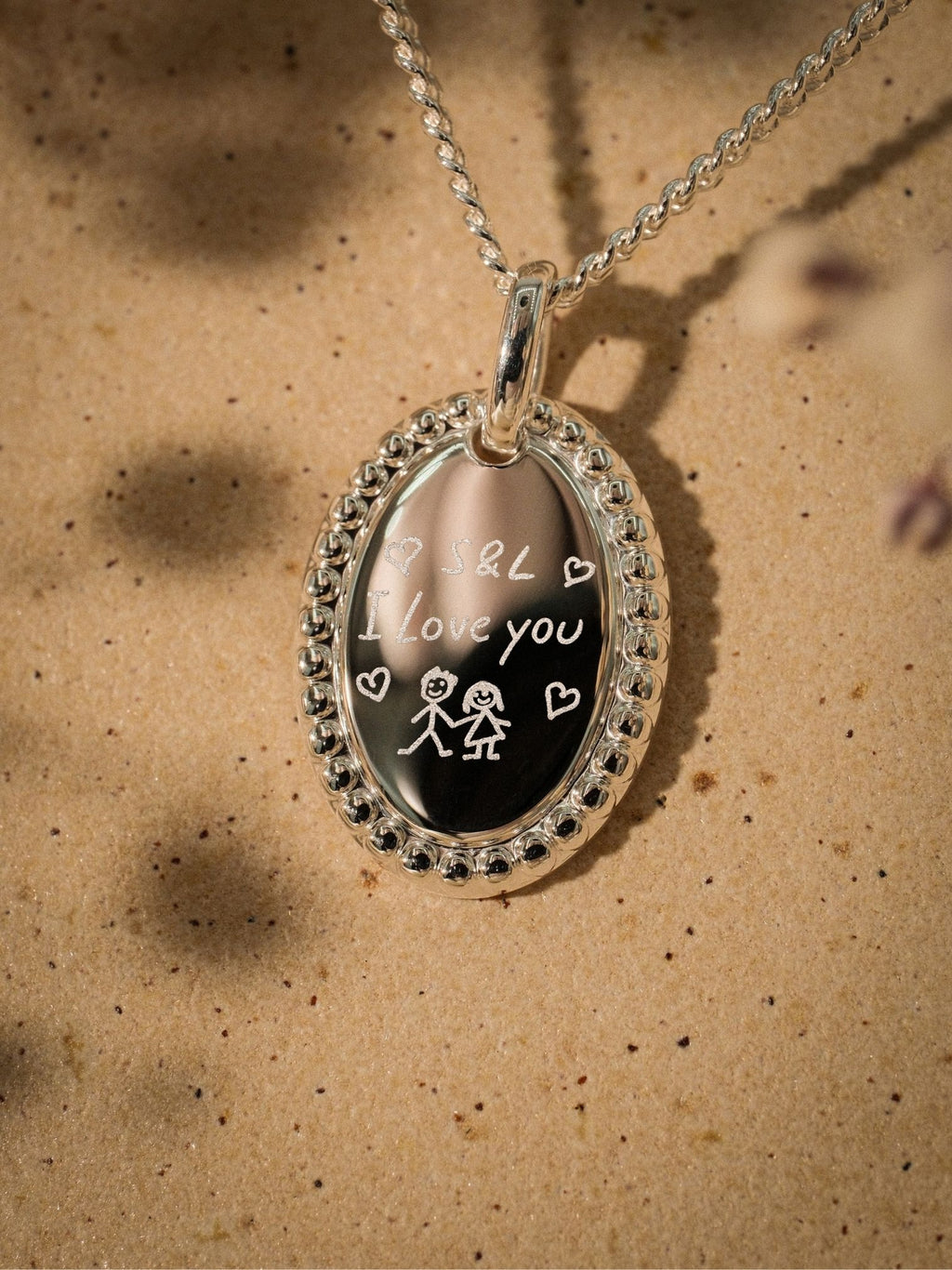 Handschrift Halskette – Valentina (925 Silber)