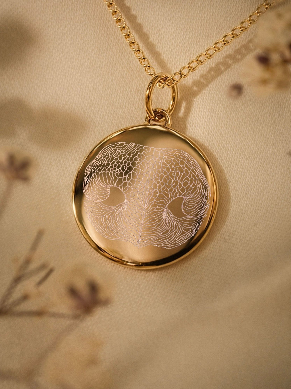Nasenabdruck Halskette – Naomi (14k vergoldet)