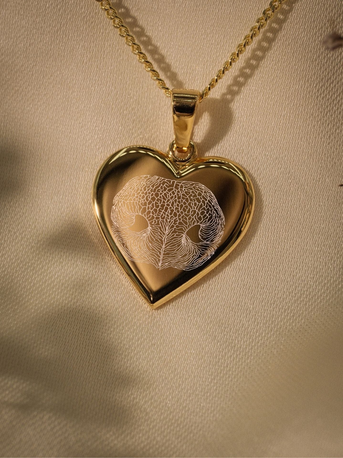 Nasenabdruck Halskette – Amélie (14k vergoldet)