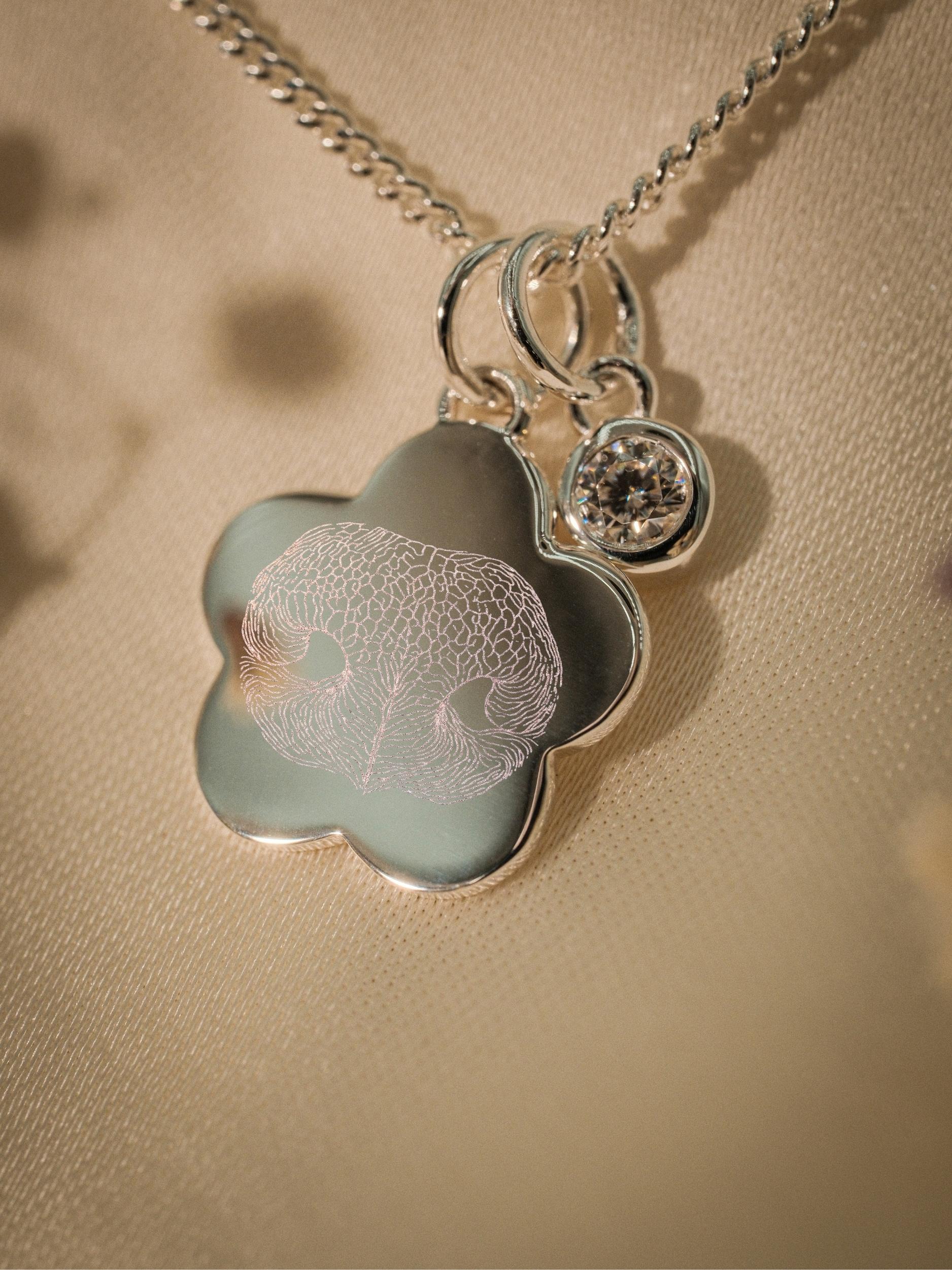 Nasenabdruck Halskette – Élise (925 Silber)