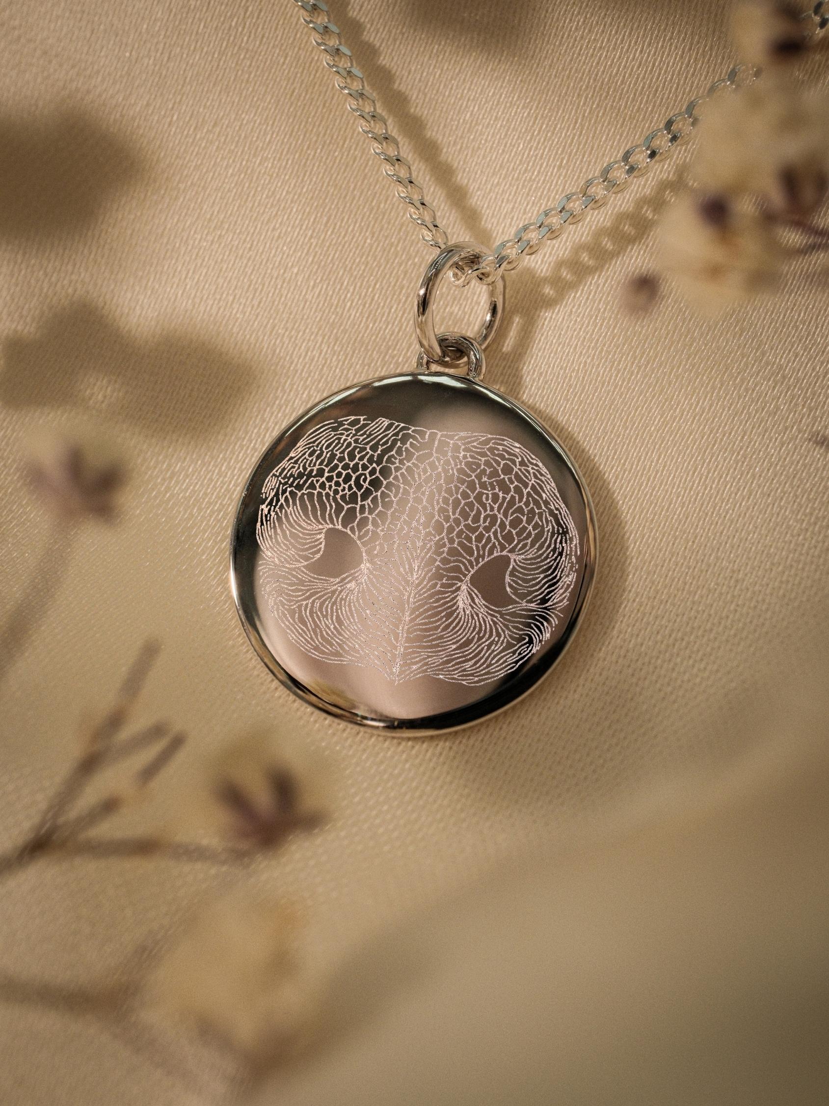 Nasenabdruck Halskette – Naomi (925 Silber)