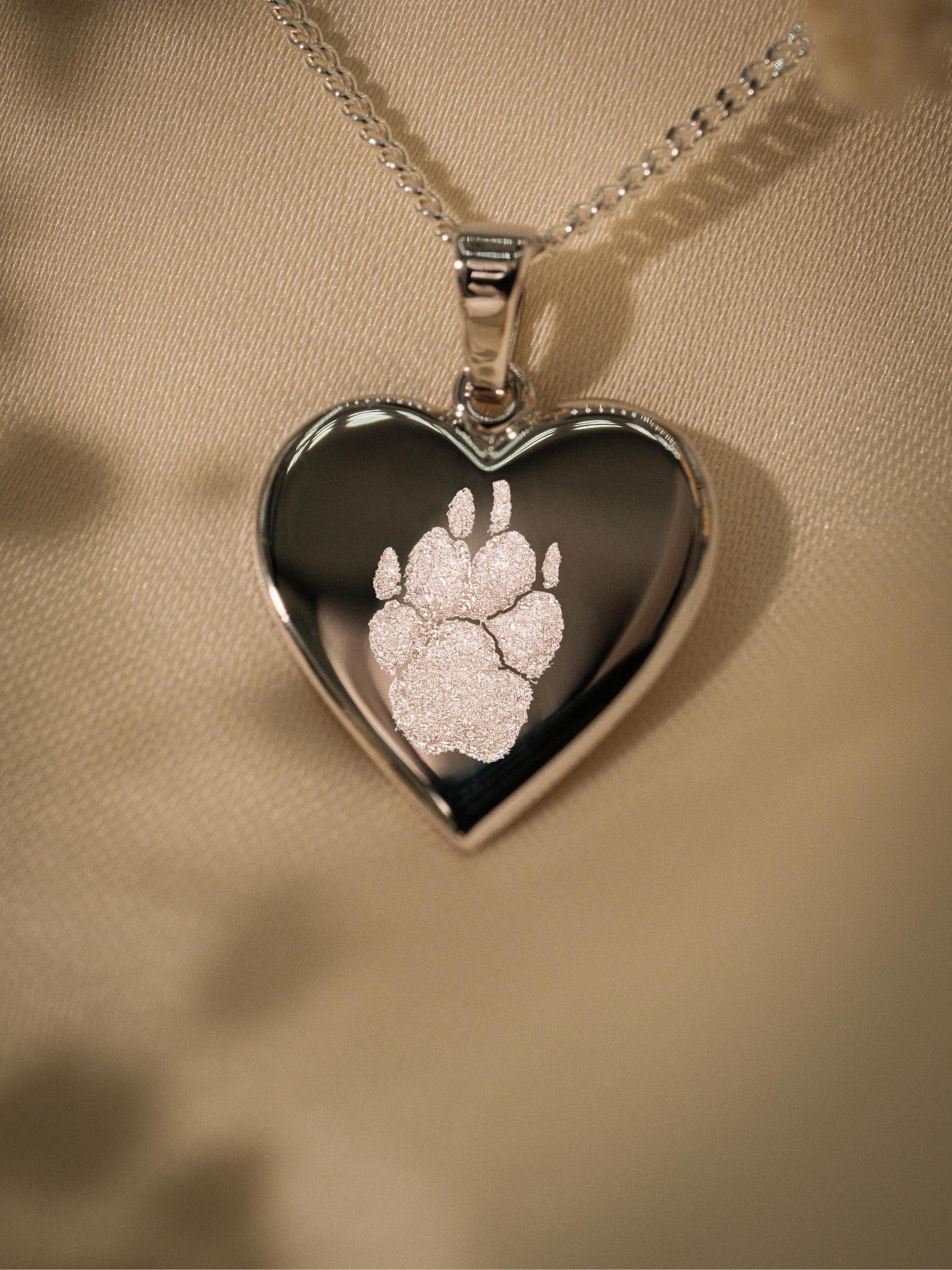 Pfotenabdruck Halskette – Amélie (925 Silber)