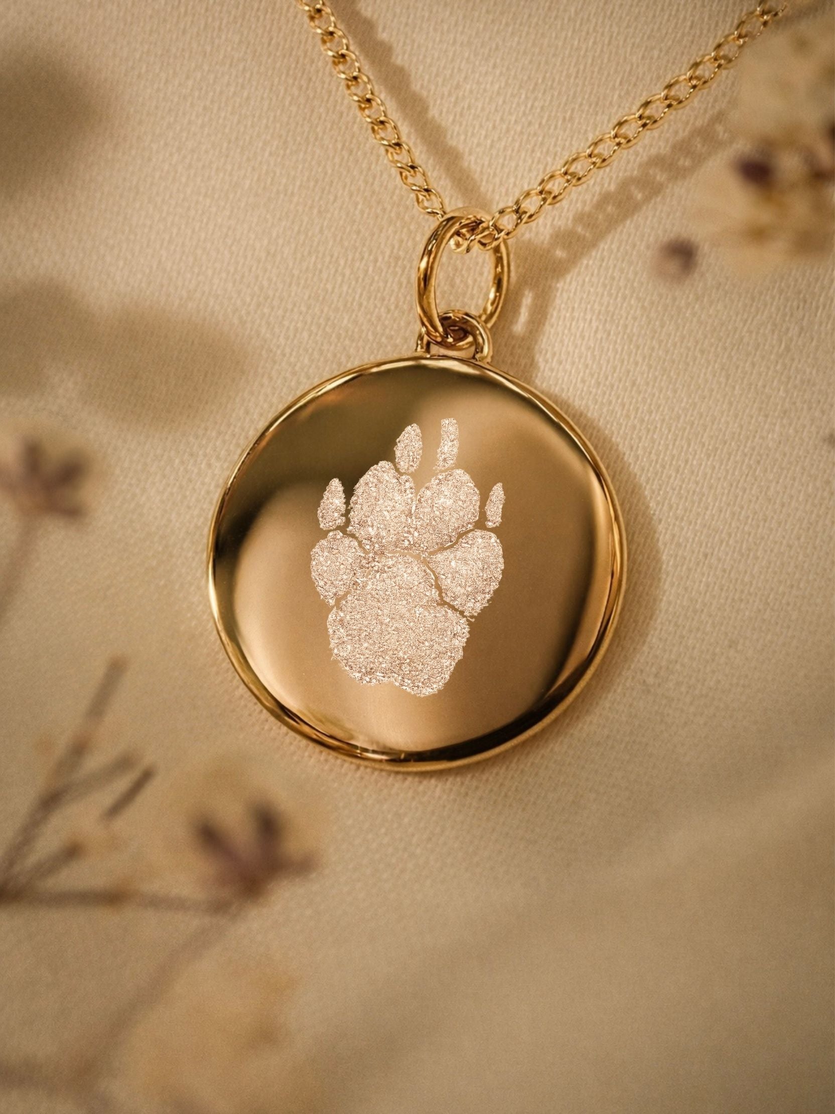 Pfotenabdruck Halskette – Naomi (14k vergoldet)