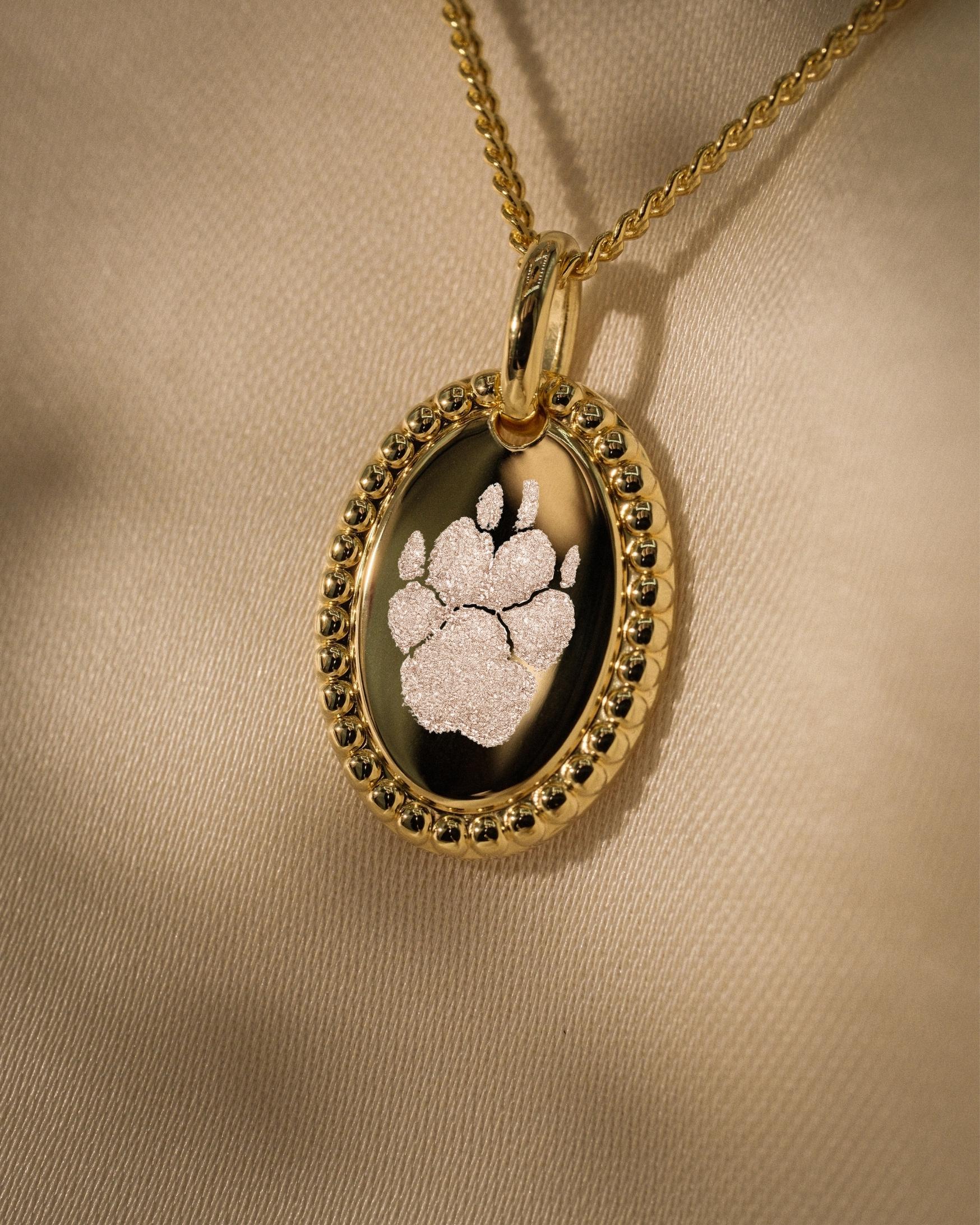 Pfotenabdruck Halskette – Valentina (14k vergoldet)