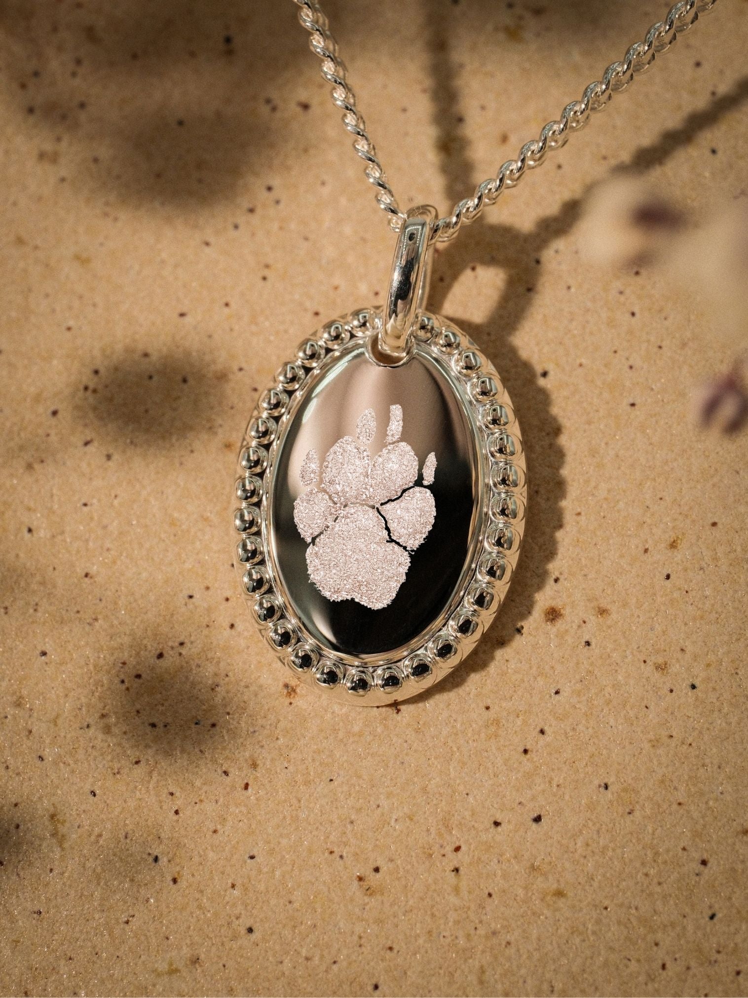 Pfotenabdruck Halskette – Valentina (925 Silber)