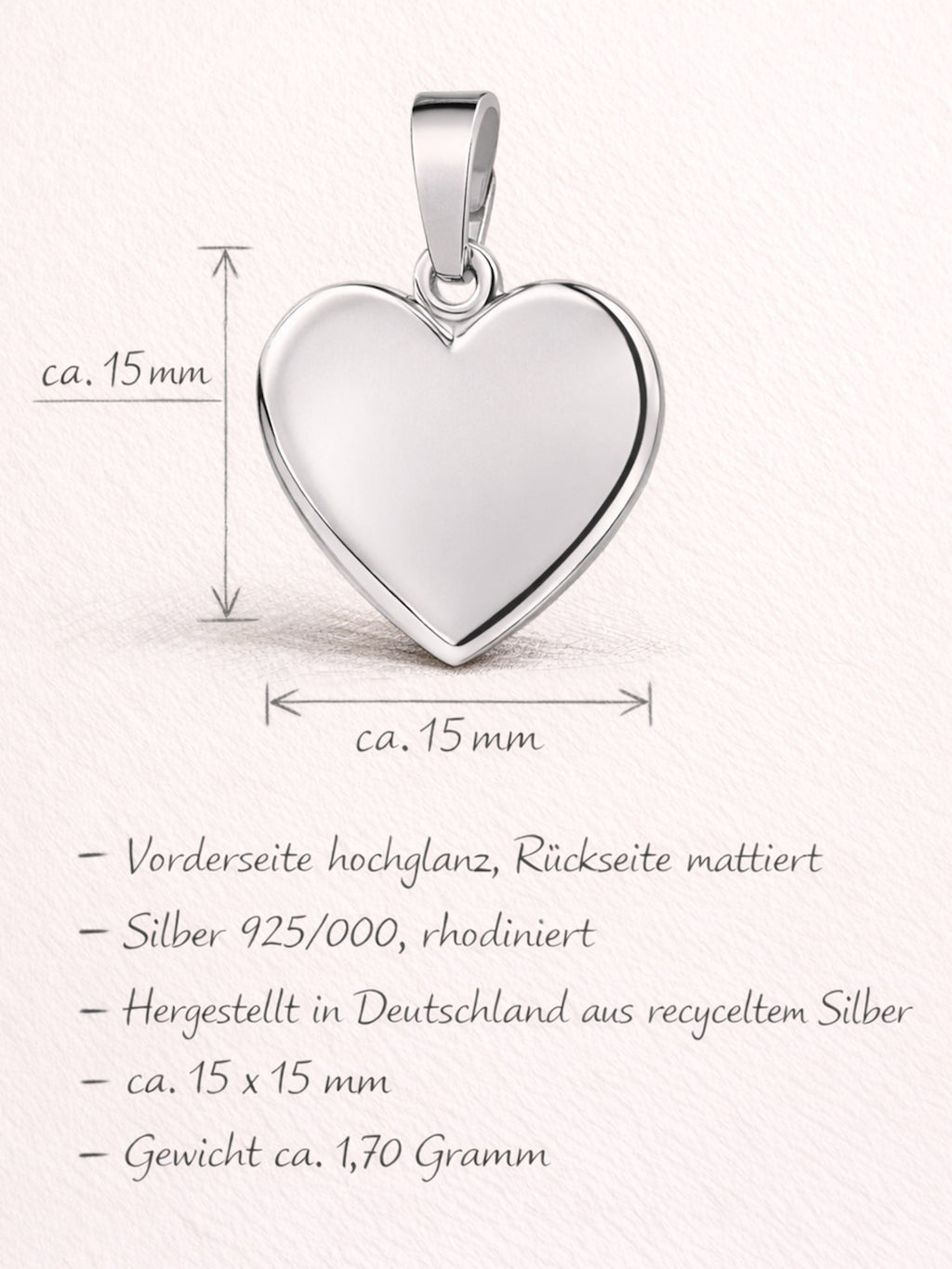 Handschrift Halskette – Amélie (925 Silber)