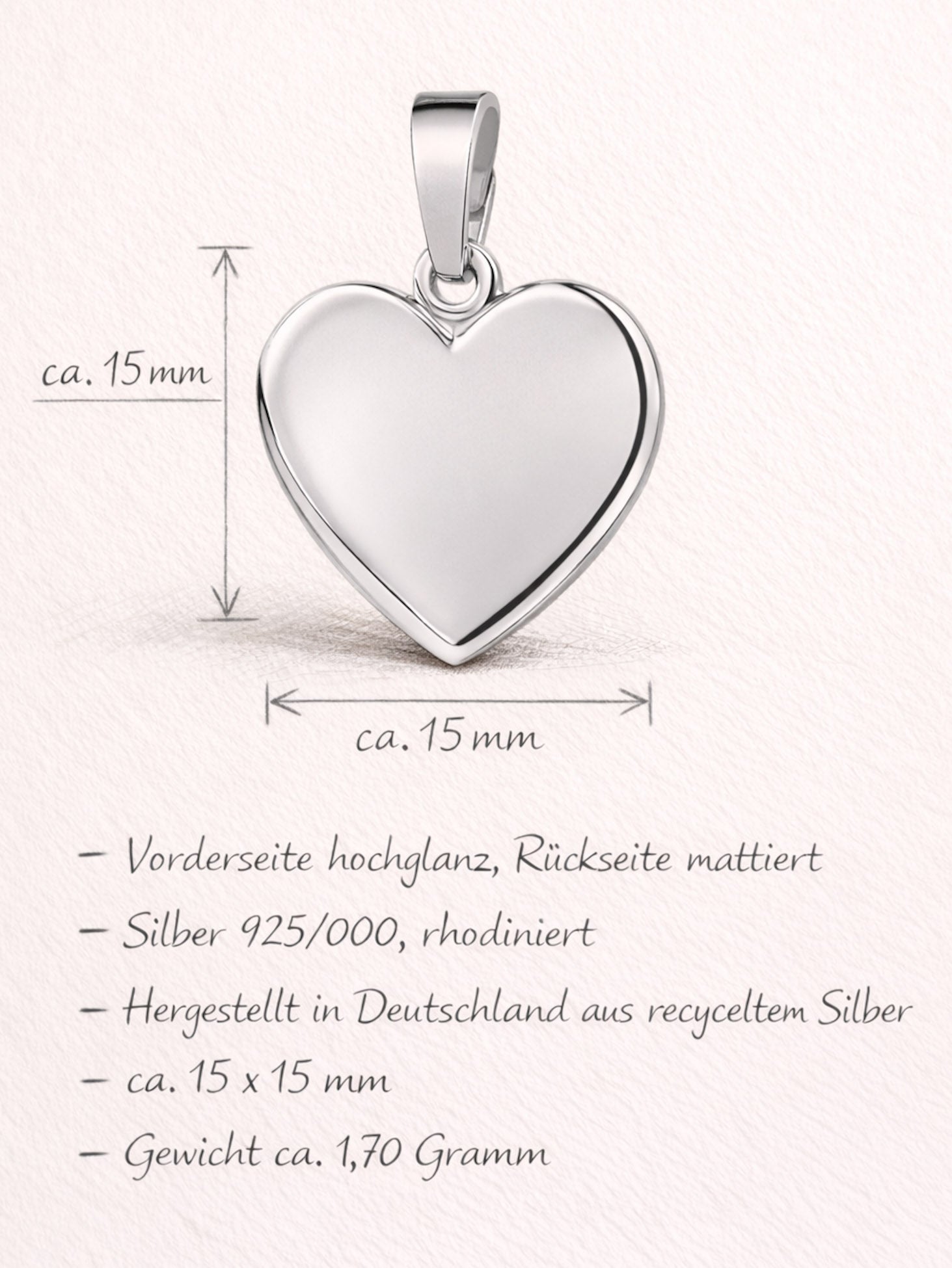 Handschrift Halskette – Amélie (925 Silber)