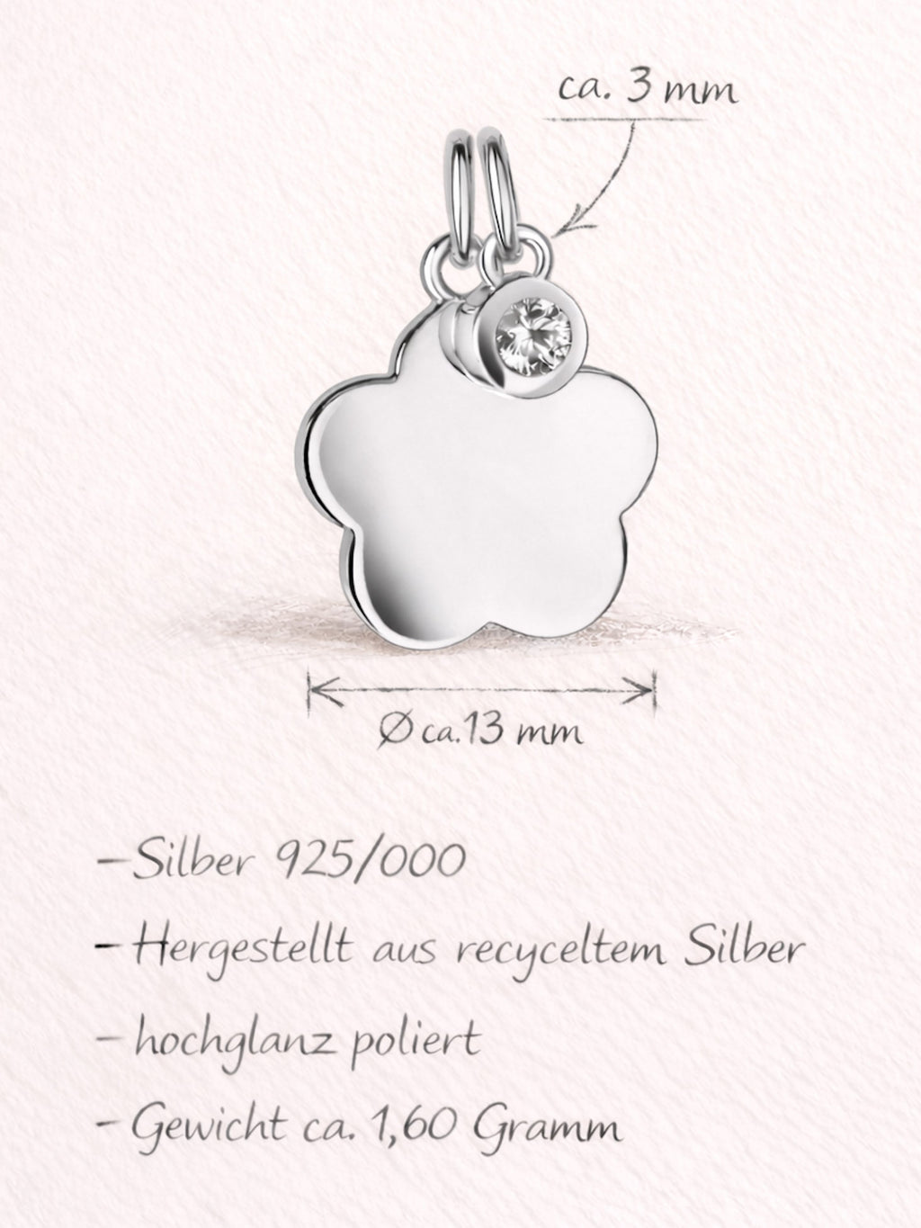 Handschrift Halskette – Élise (925 Silber)
