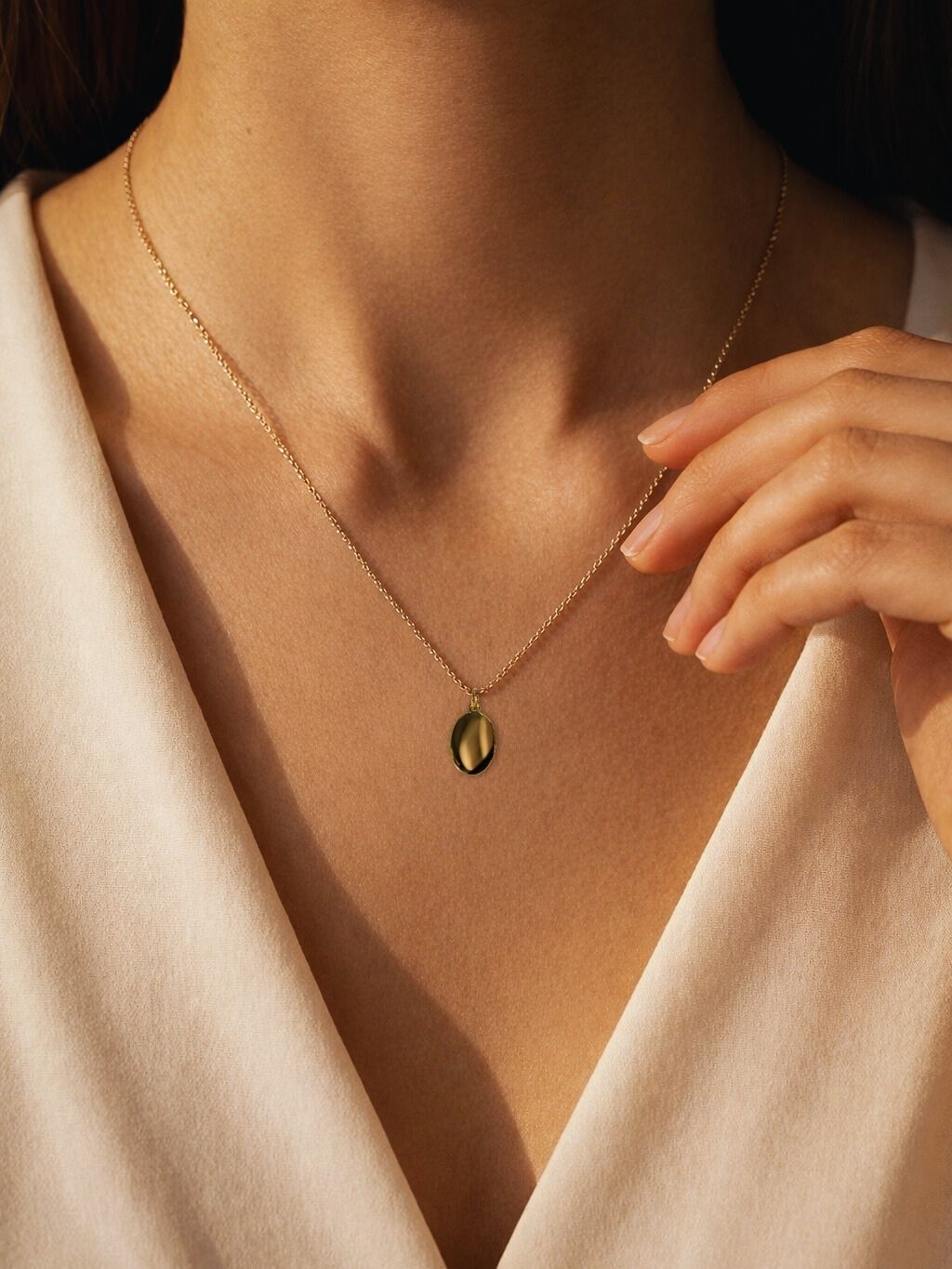 Handabdruck Halskette – Mila (14k vergoldet)