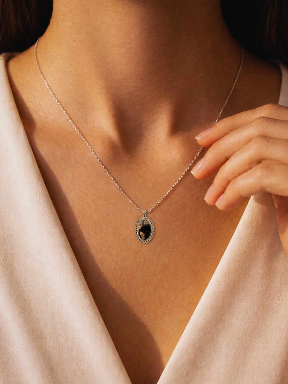 Handschrift Halskette – Valentina (925 Silber)