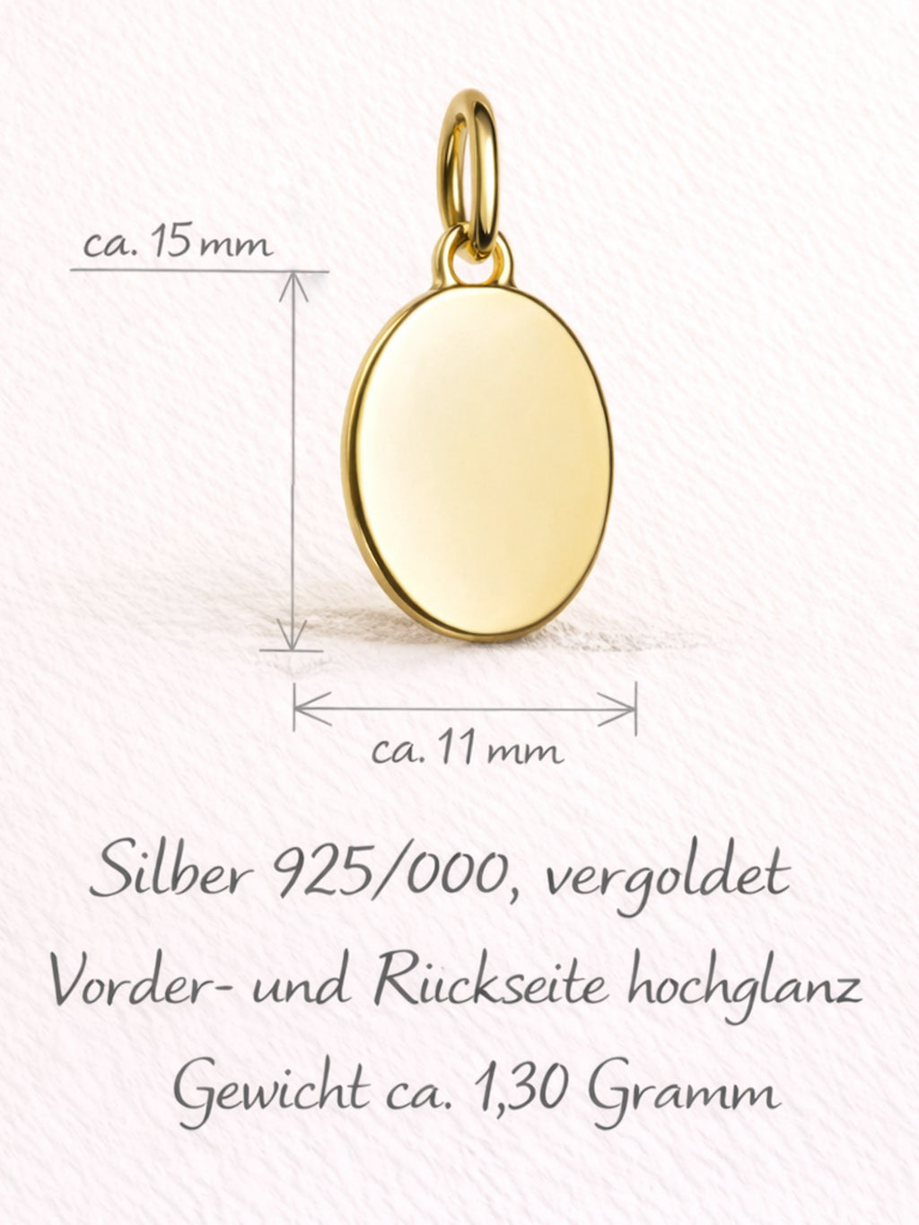 Handabdruck Halskette – Mila (14k vergoldet)