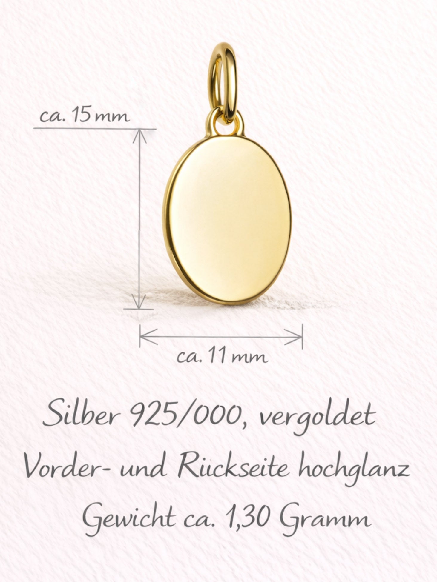 Handabdruck Halskette – Mila (14k vergoldet)