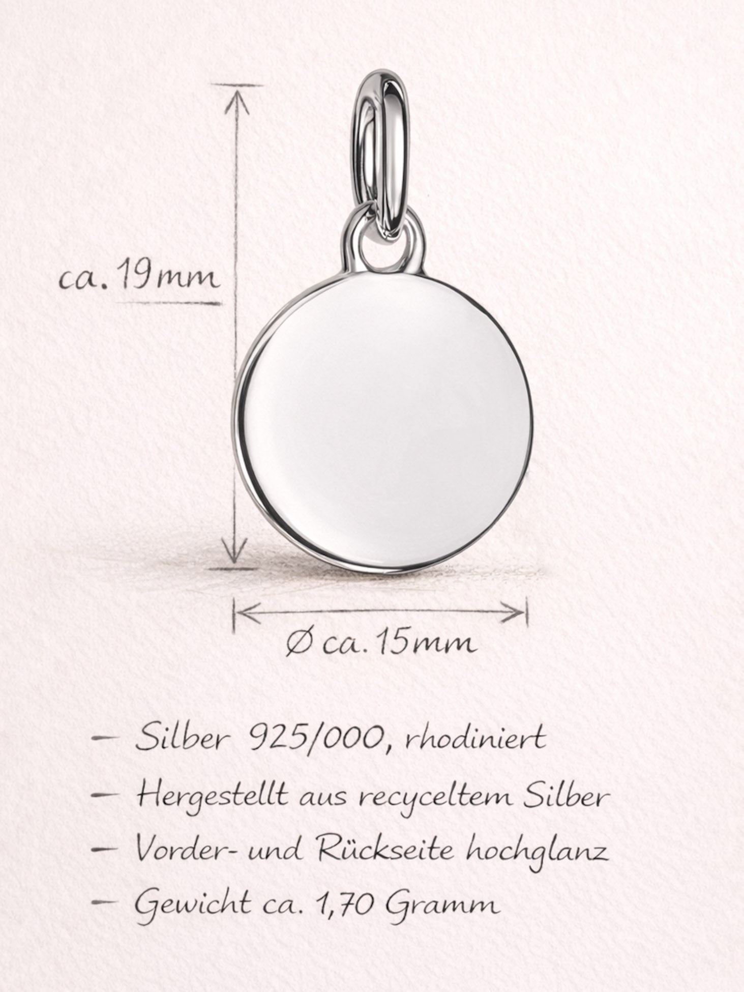 Handschrift Halskette – Naomi (925 Silber)