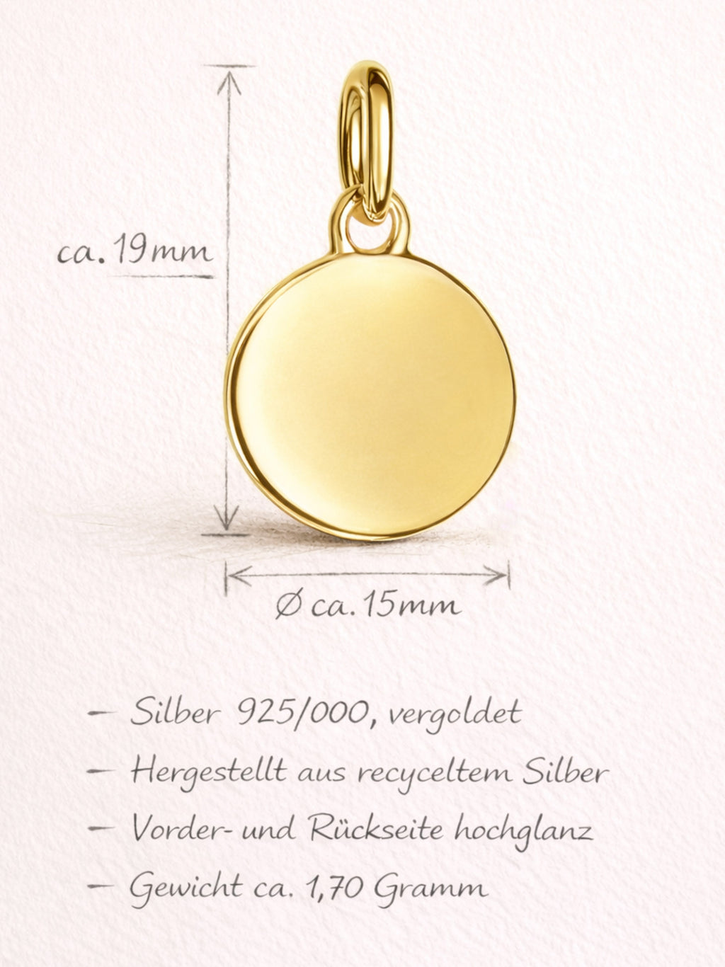 Handschrift Halskette – Naomi (14k vergoldet)
